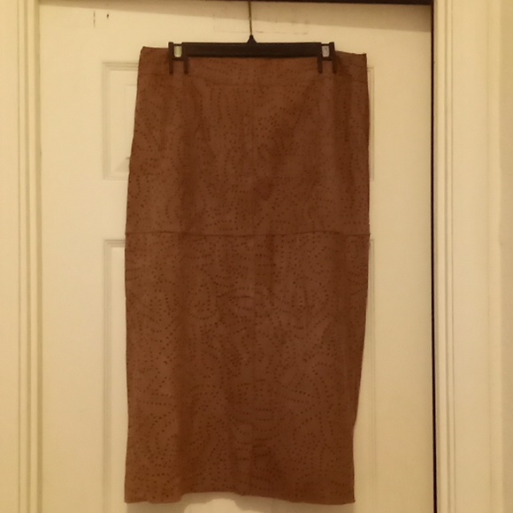 Leather skirt ankle length - Picture 3 of 4